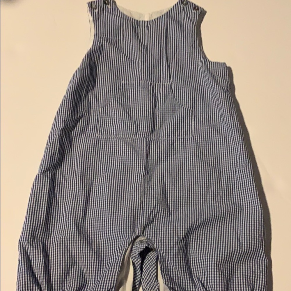 Jacadi checkered overalls baby boy 6M